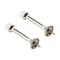 National Hardware 3 in. L Zinc Satin Nickel Silver Rigid Door Stop Mounts to wall 1 in. N325-464 - alternate 3